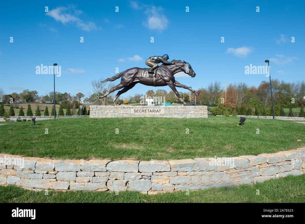 Secretariat statue in Lexington Kentucky Stock Photo Alamy