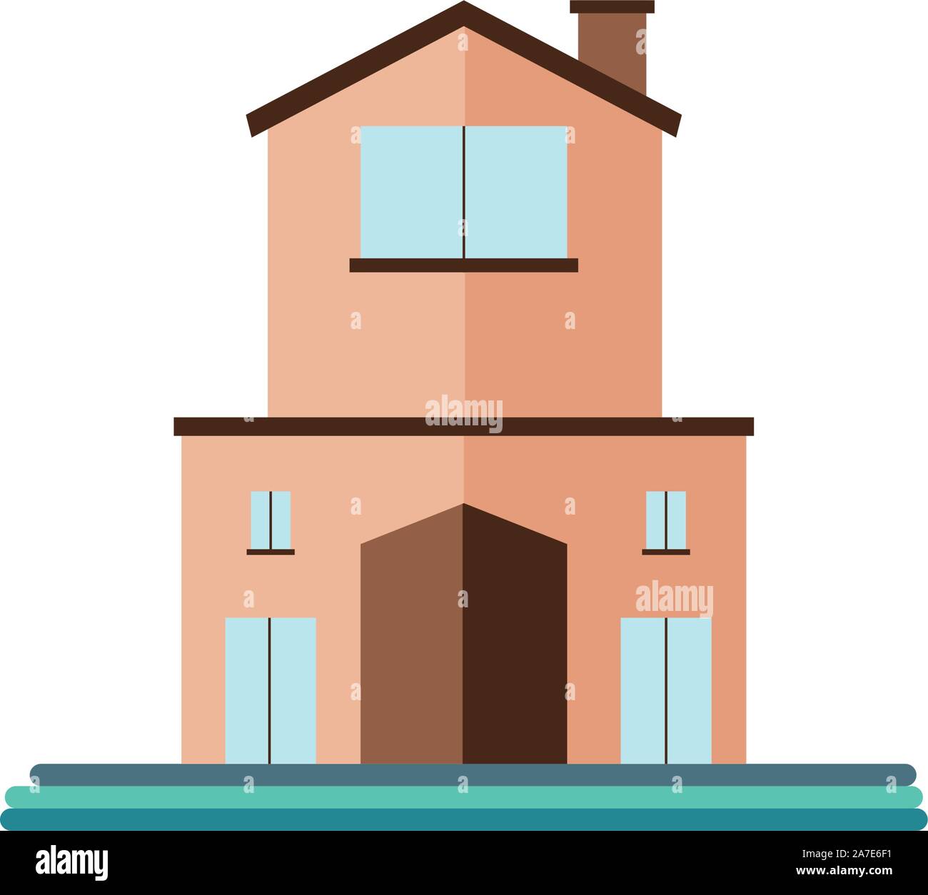cute building of house on white background vector illustration design ...