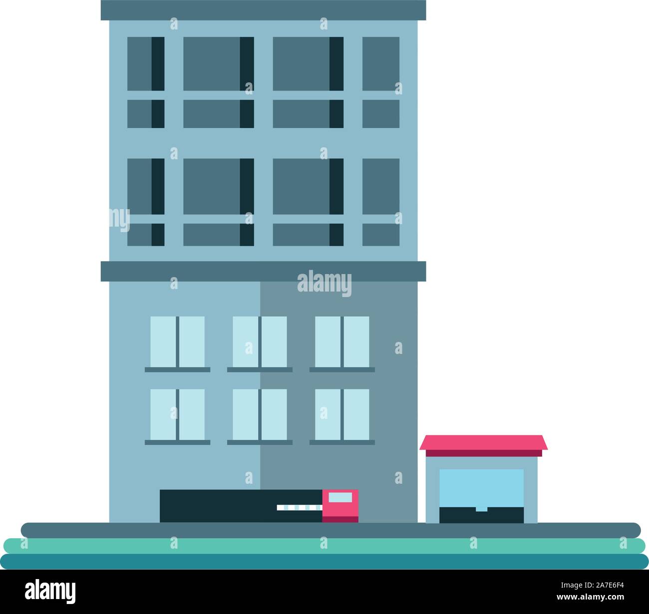 tower city business architecture, apartment and office building, urban