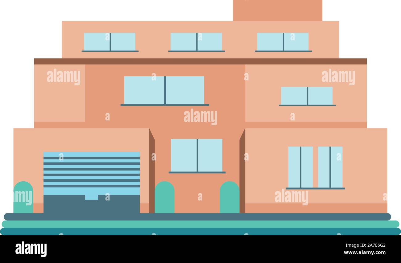 cute building of house on white background vector illustration design ...