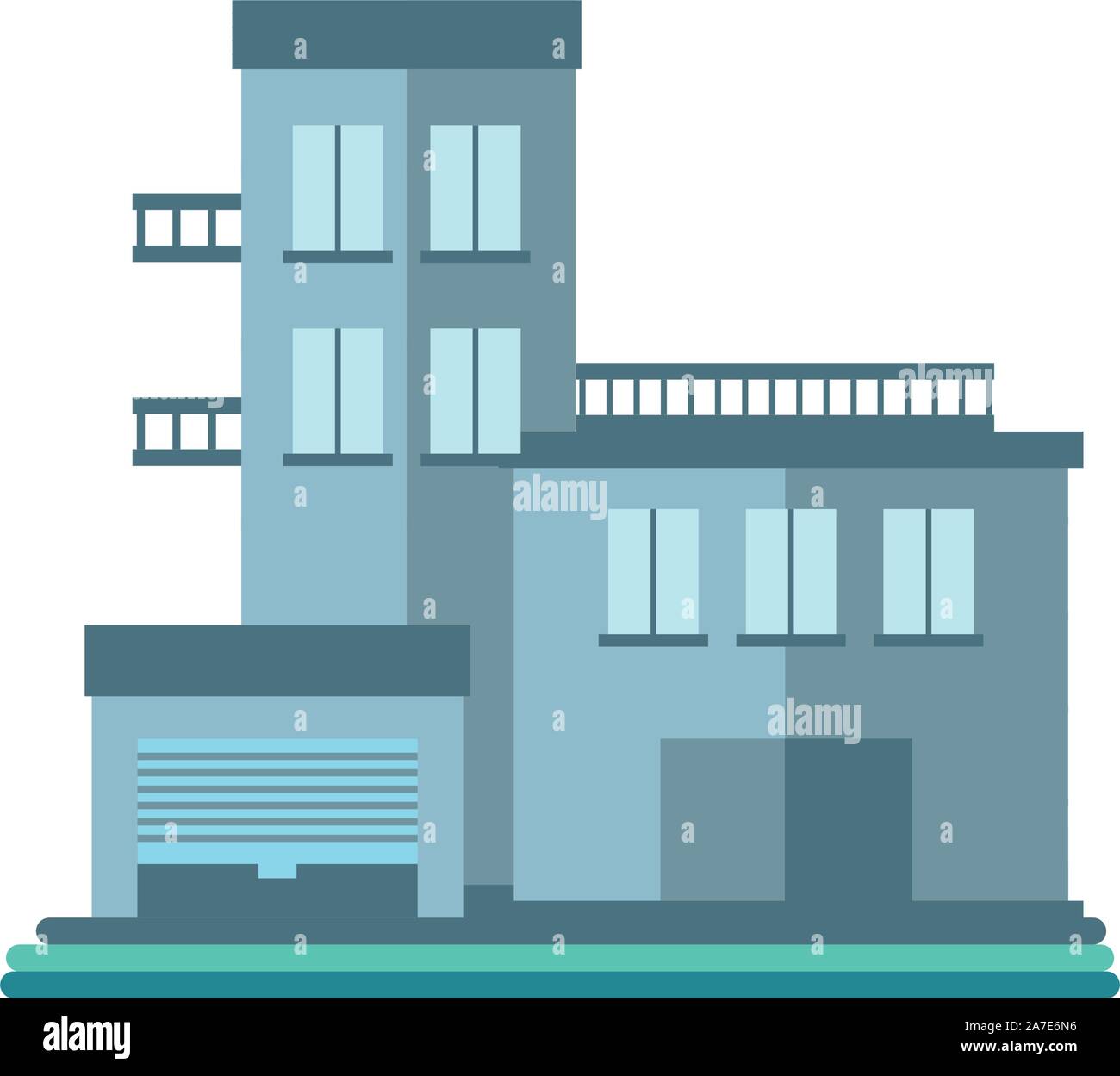 tower city business architecture, apartment and office building, urban