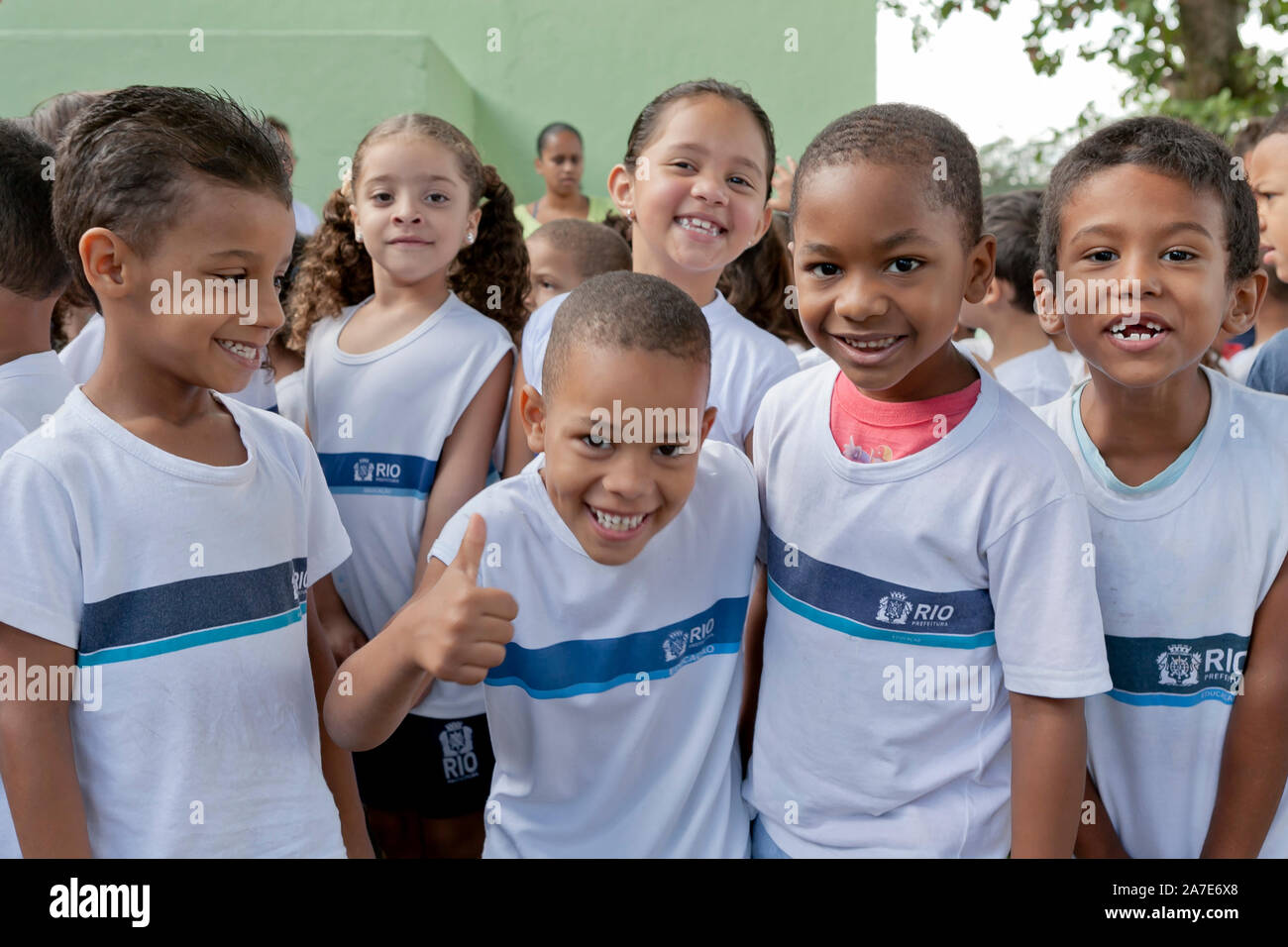 Young Brazilian Students In School Uniform Stock Photo Alamy Young Brazilian Students In School Uniform 2A7E6X8
