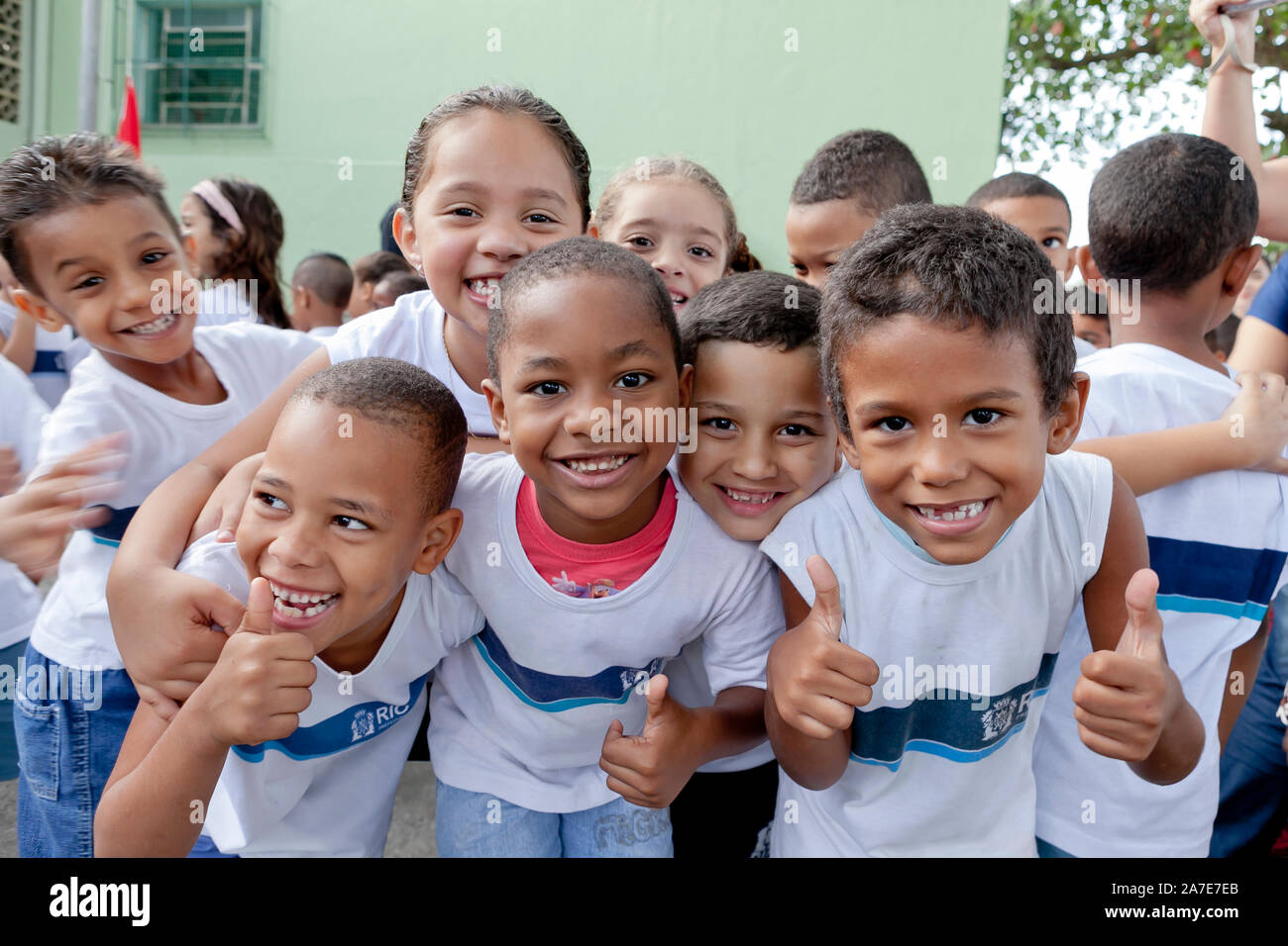Young Brazilian Students In School Uniform Stock Photo Alamy Young Brazilian Students In School Uniform 2A7E7EB