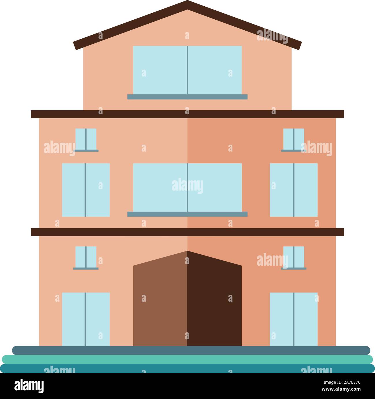 tower city business architecture, apartment and office building, urban