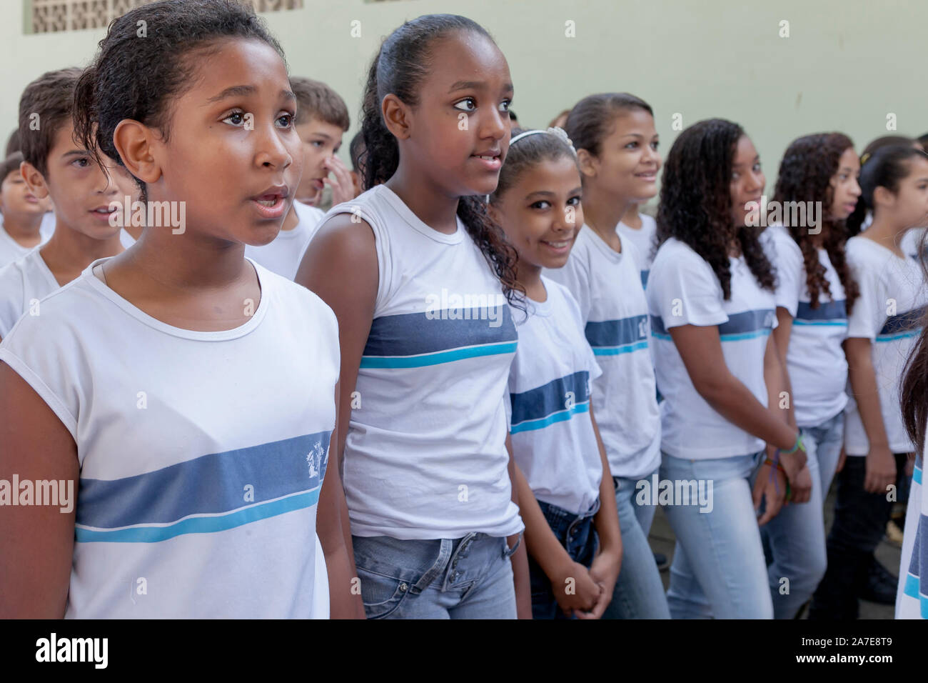 Young Brazilian Students In School Uniform Stock Photo Alamy Young Brazilian Students In School Uniform 2A7E8T9