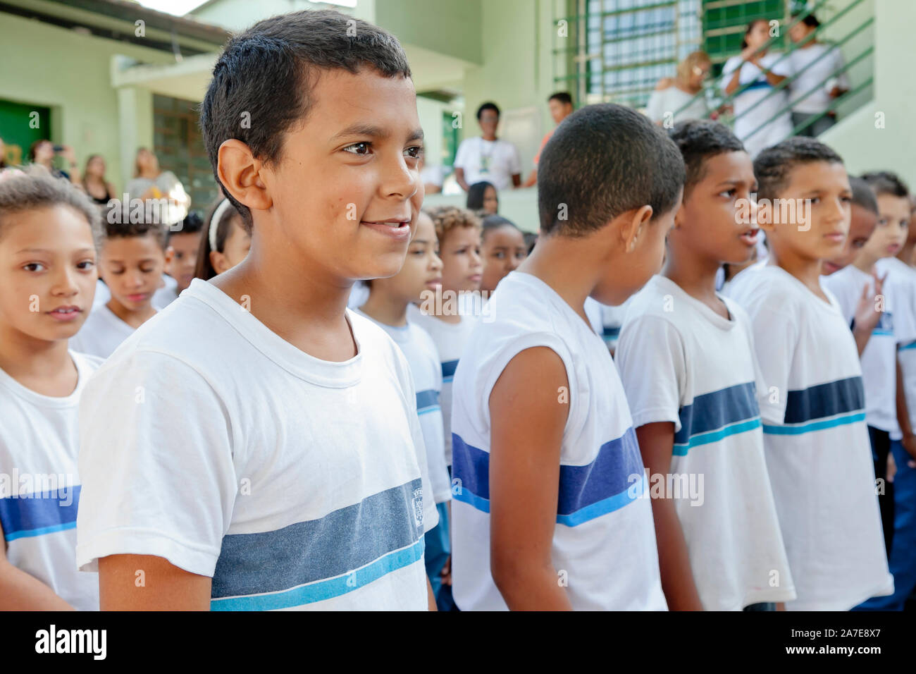 Young Brazilian Students In School Uniform Stock Photo Alamy Young Brazilian Students In School Uniform 2A7E8X7