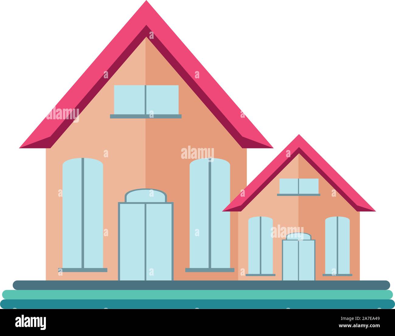cute building of house on white background vector illustration design ...