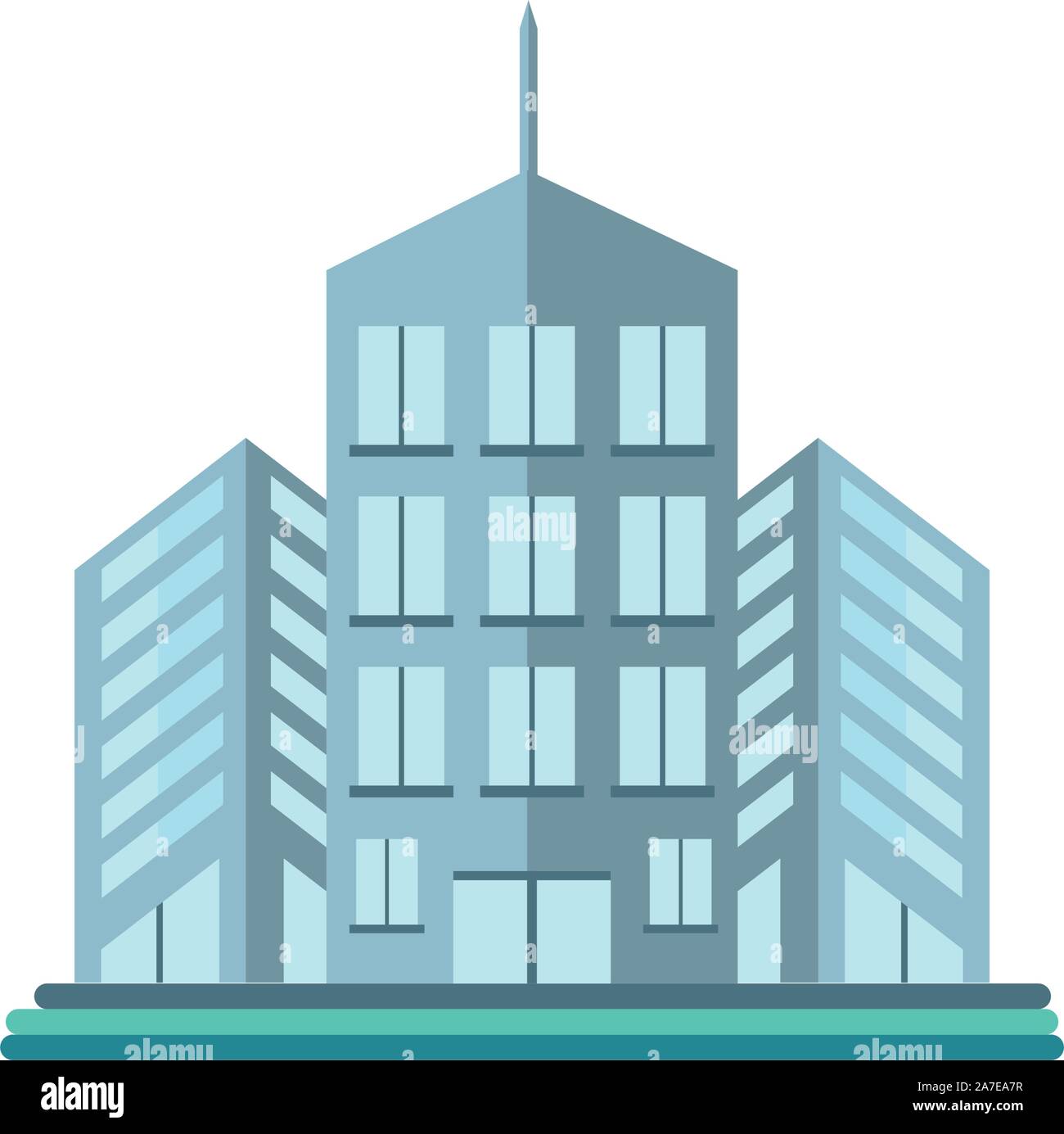 tower city business architecture, apartment and office building, urban