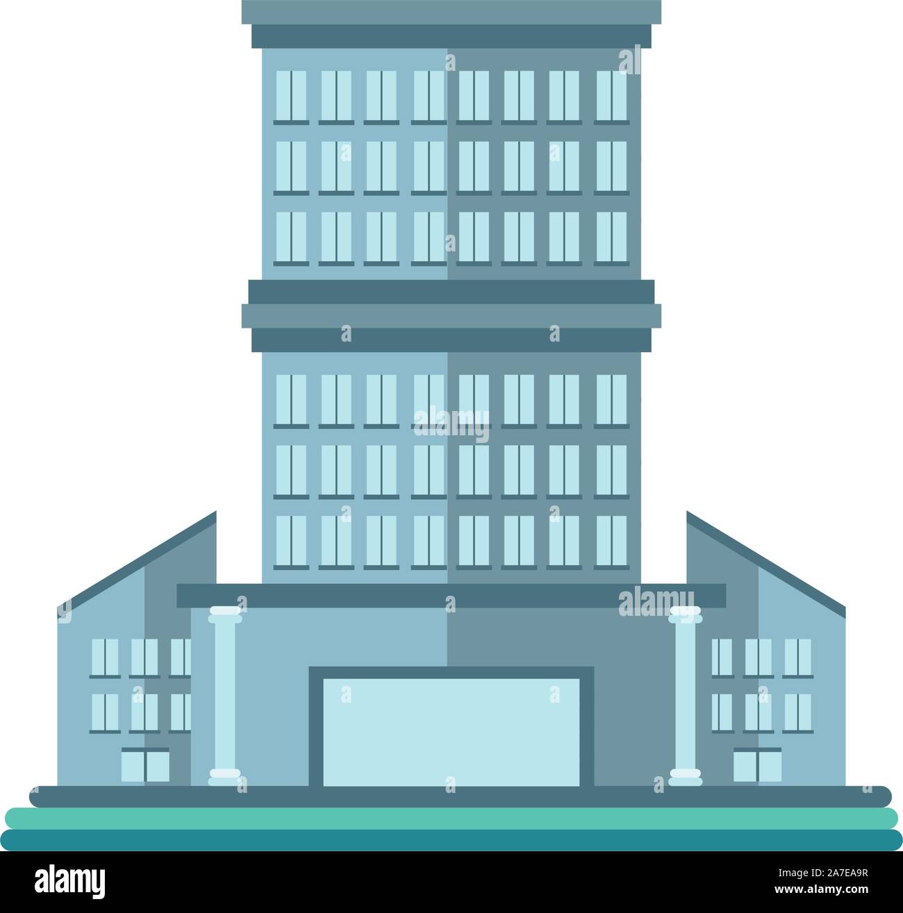 tower city business architecture, apartment and office building, urban