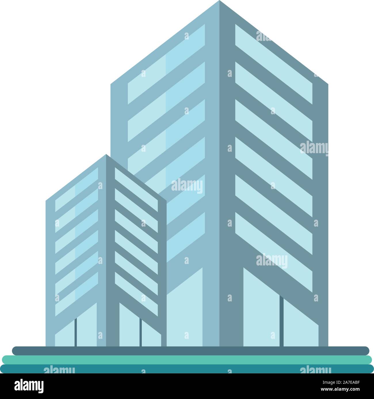 tower city business architecture, apartment and office building, urban