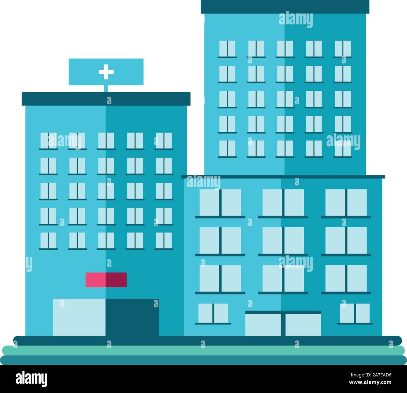 hospital building on white background vector illustration design Stock Vector