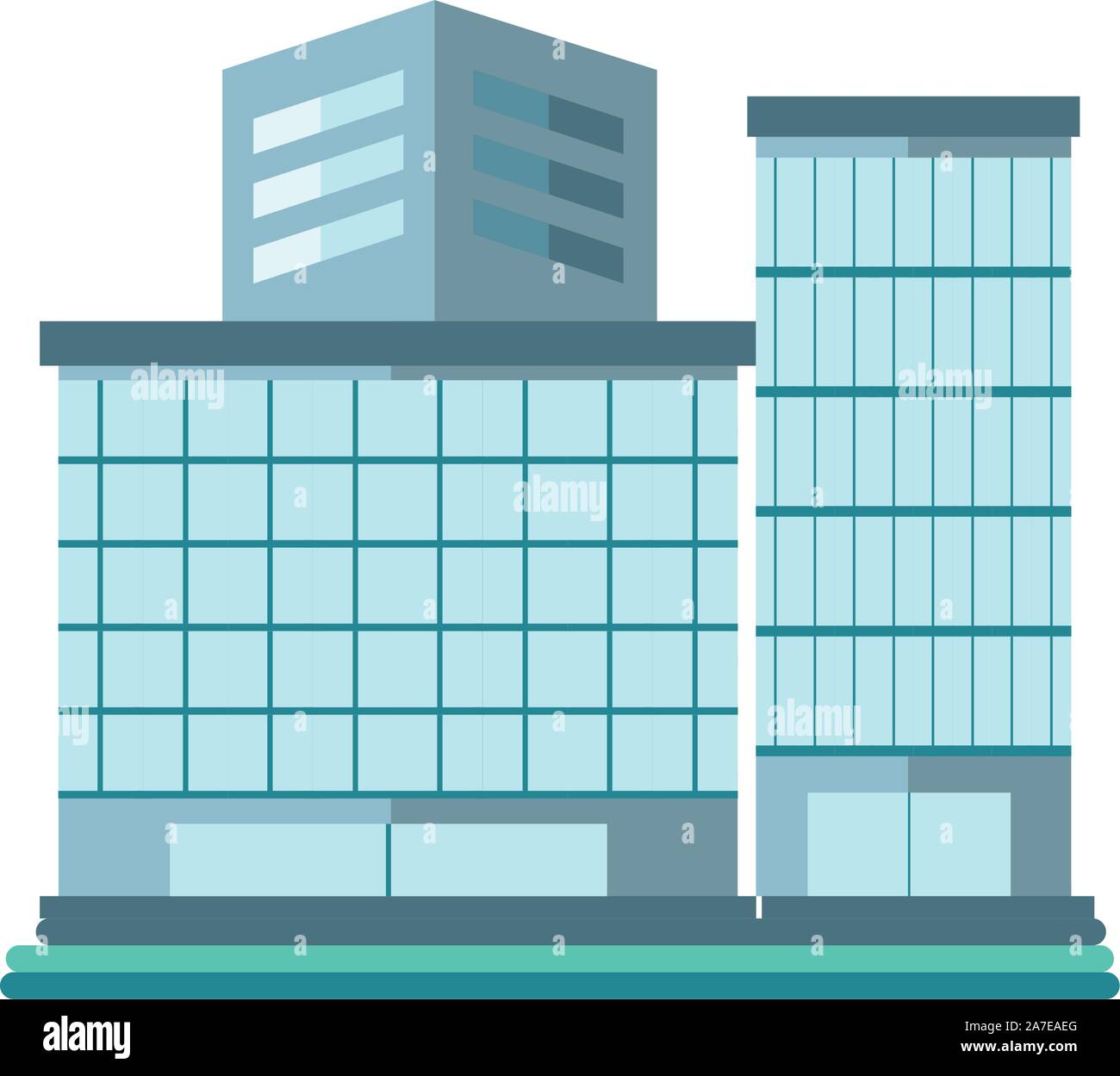 tower city business architecture, apartment and office building, urban