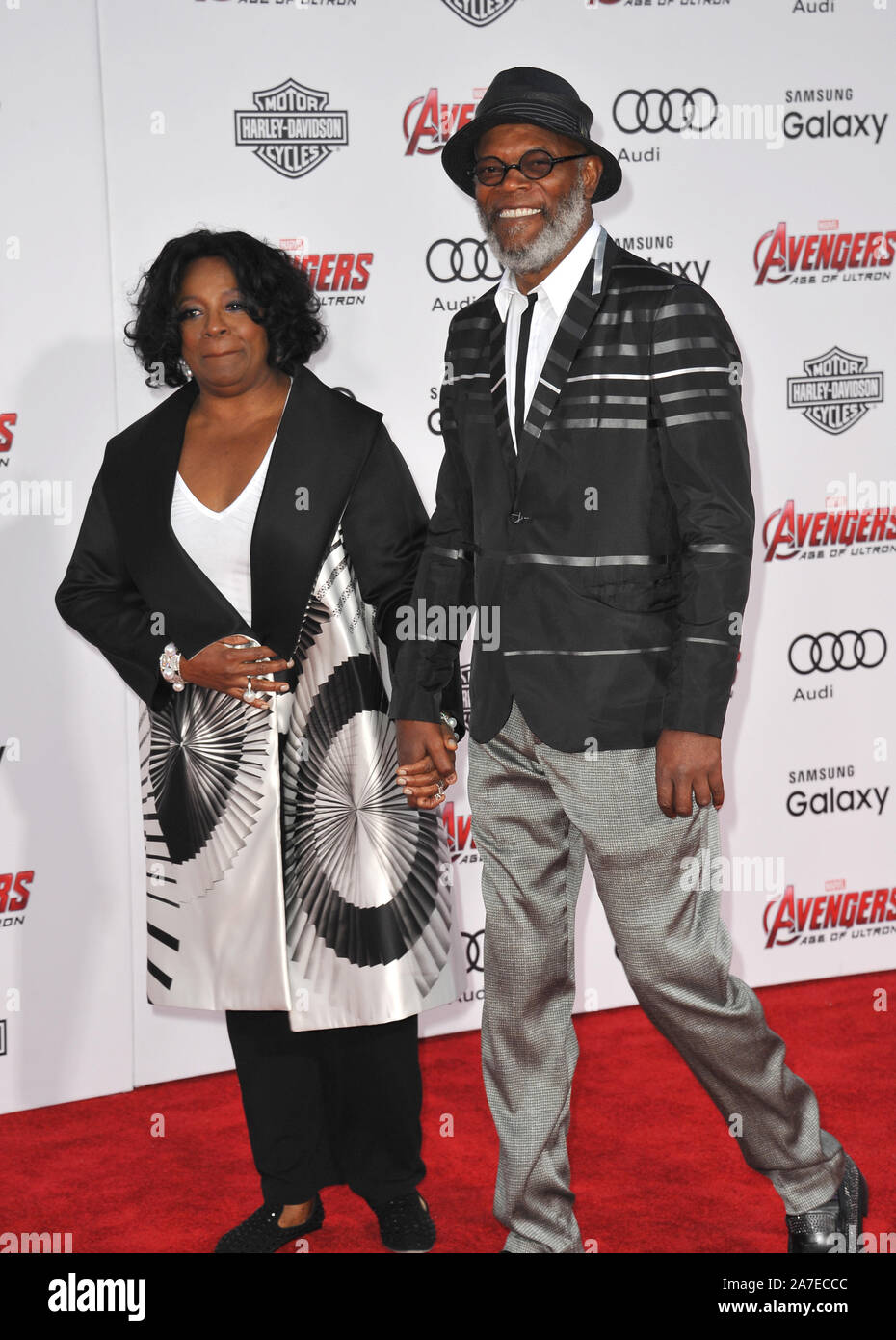 LOS ANGELES, CA - APRIL 13, 2015: Samuel L. Jackson & wife LaTanya Richardson at the world premiere of his movie 'Avengers: Age of Ultron' at the Dolby Theatre, Hollywood. © 2015 Paul Smith / Featureflash Stock Photo