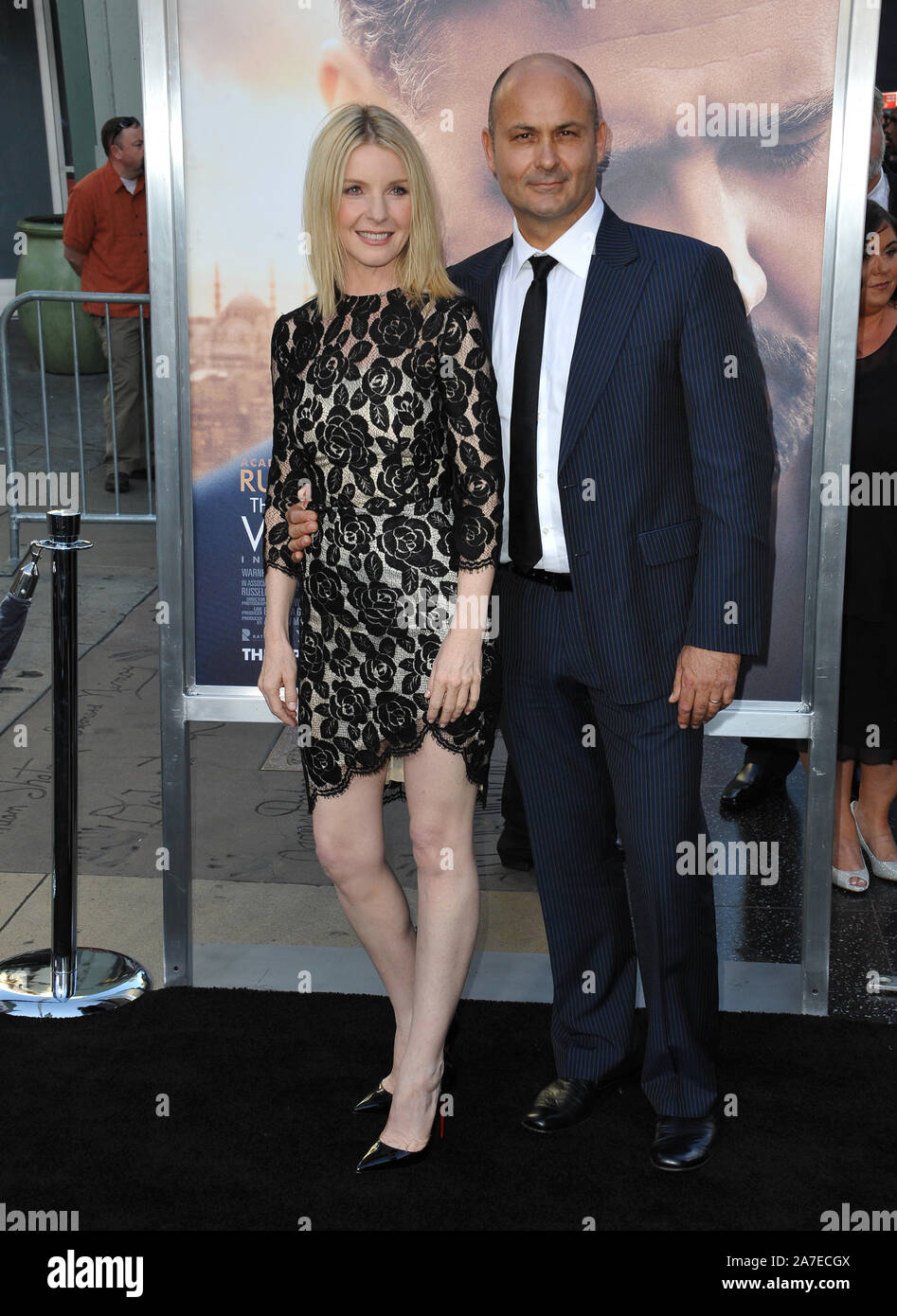 LOS ANGELES, CA - APRIL 16, 2015: Jacqueline McKenzie & Steve Bastoni at the Los Angeles premiere of their movie 'The Water Diviner' at the TCL Chinese Theatre, Hollywood. © 2015 Paul Smith / Featureflash Stock Photo