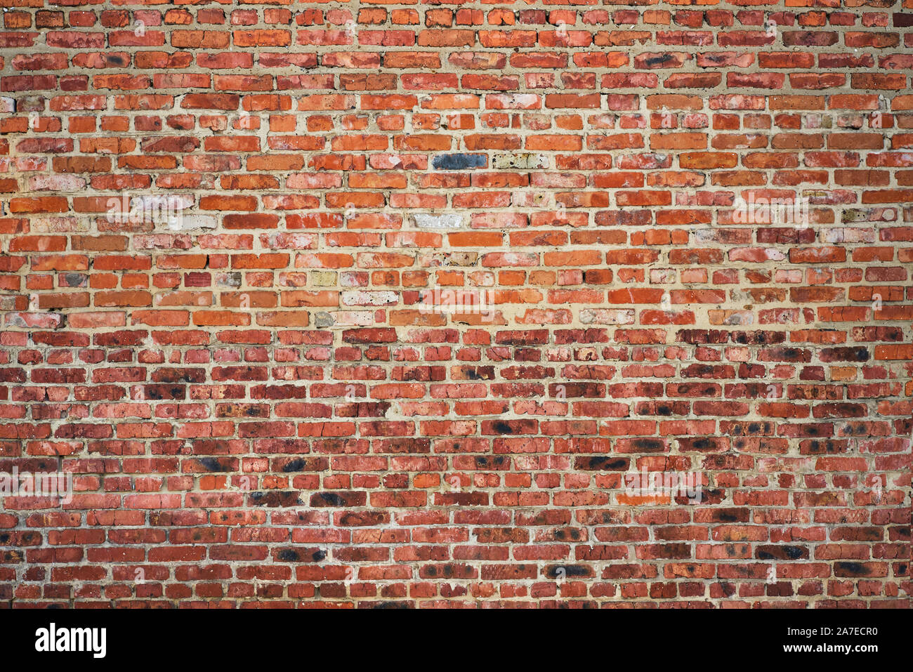 old red brick wall texture background Stock Photo
