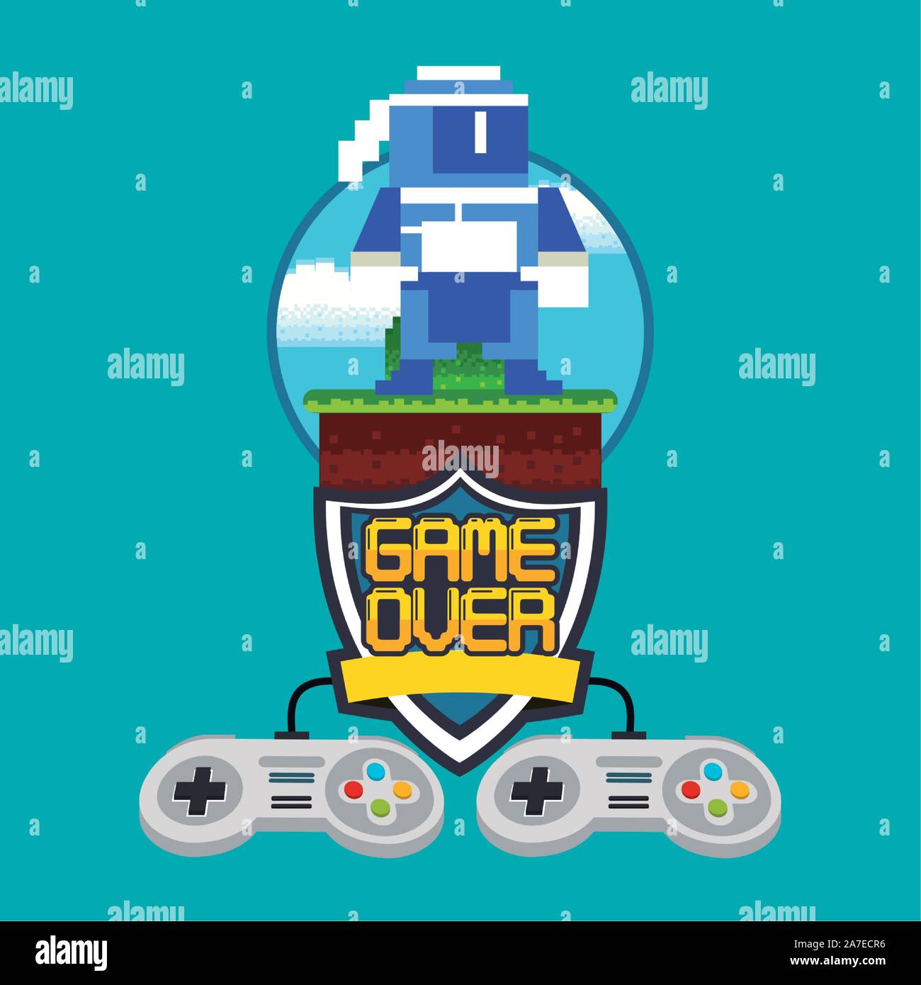 Pixelated video game icons hi-res stock photography and images - Alamy