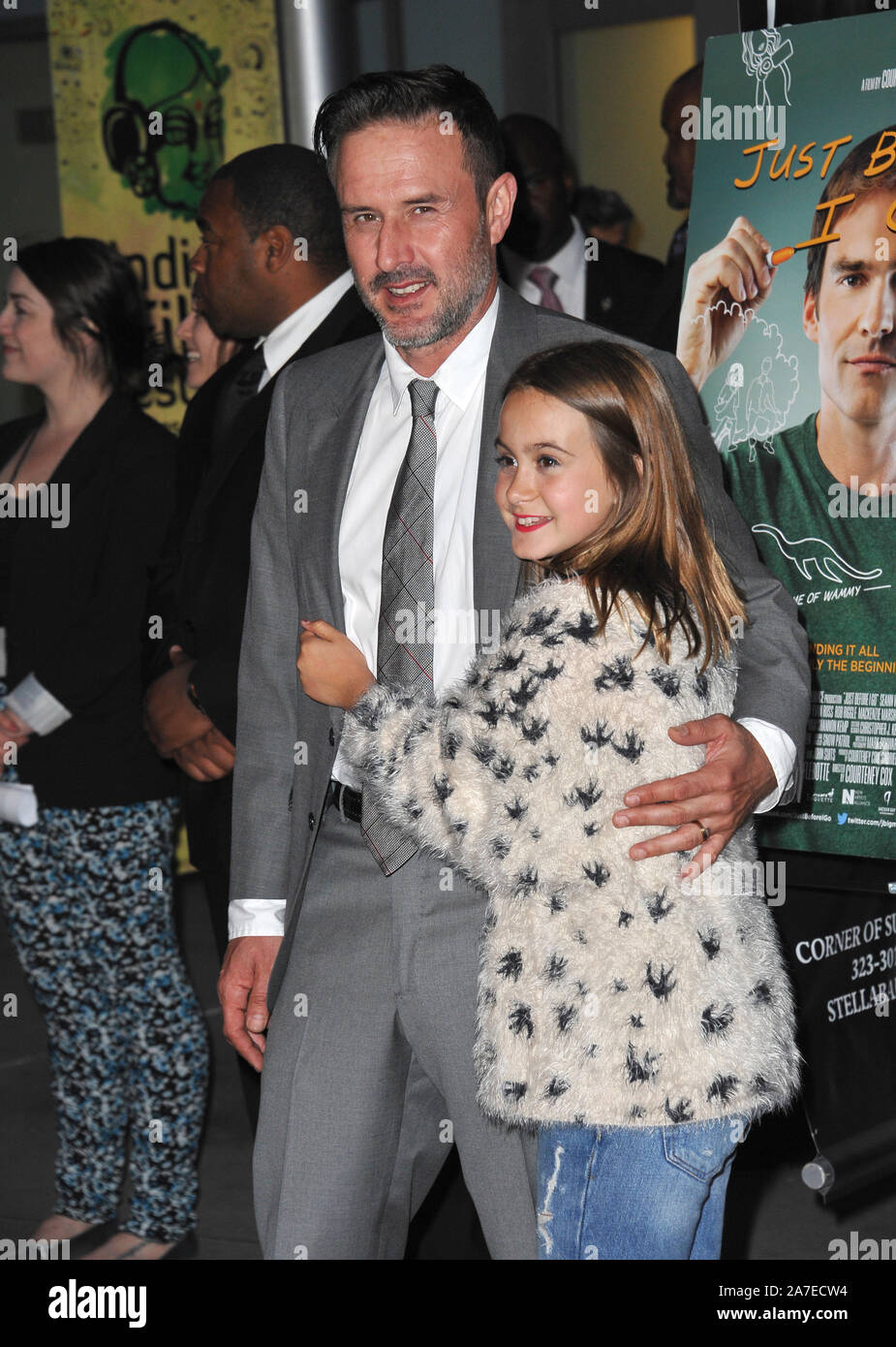 Los Angeles Ca April 15 David Arquette Daughter Coco Arquette At The Premiere Of His Movie Just Before I Go At The Arclight Theatre Hollywood C 15 Paul Smith Featureflash Stock Photo Alamy