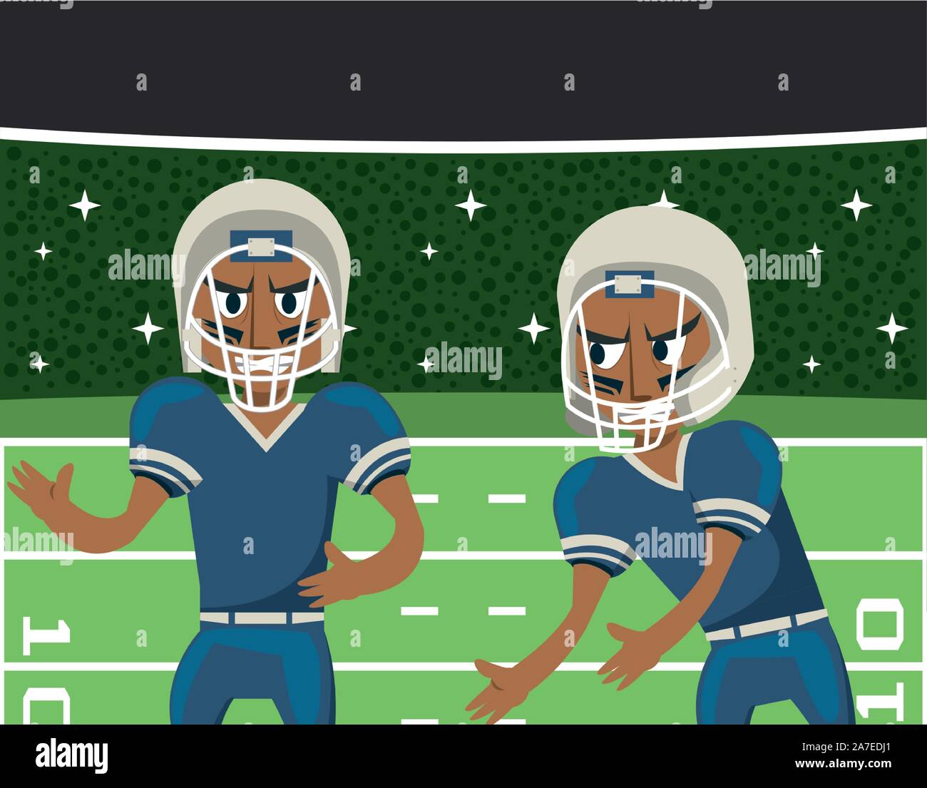 american football players playing characters Stock Vector Image & Art