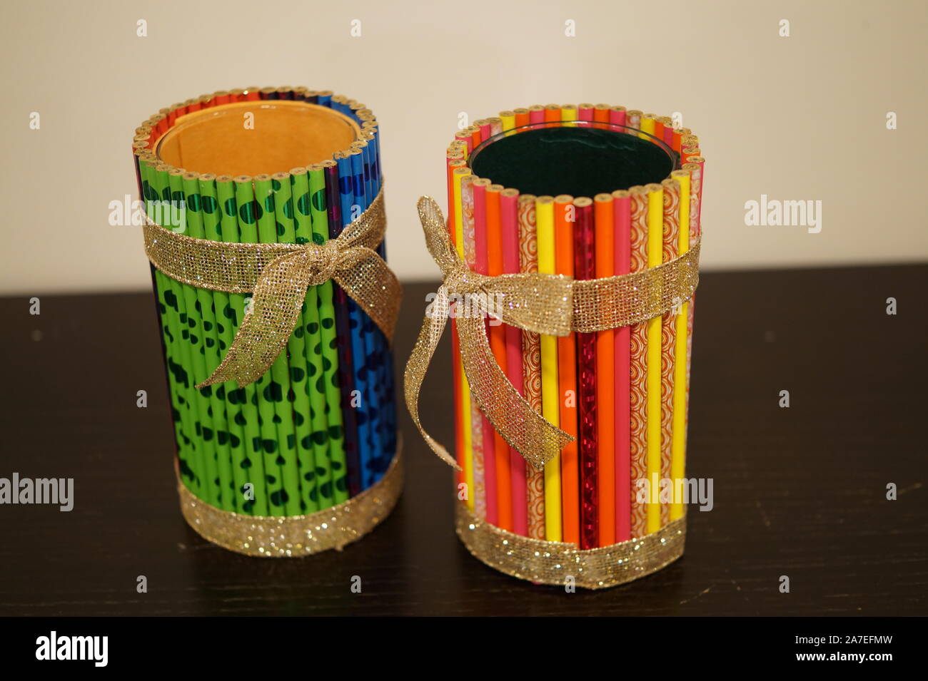 Beautiful vases for teacher's day Stock Photo