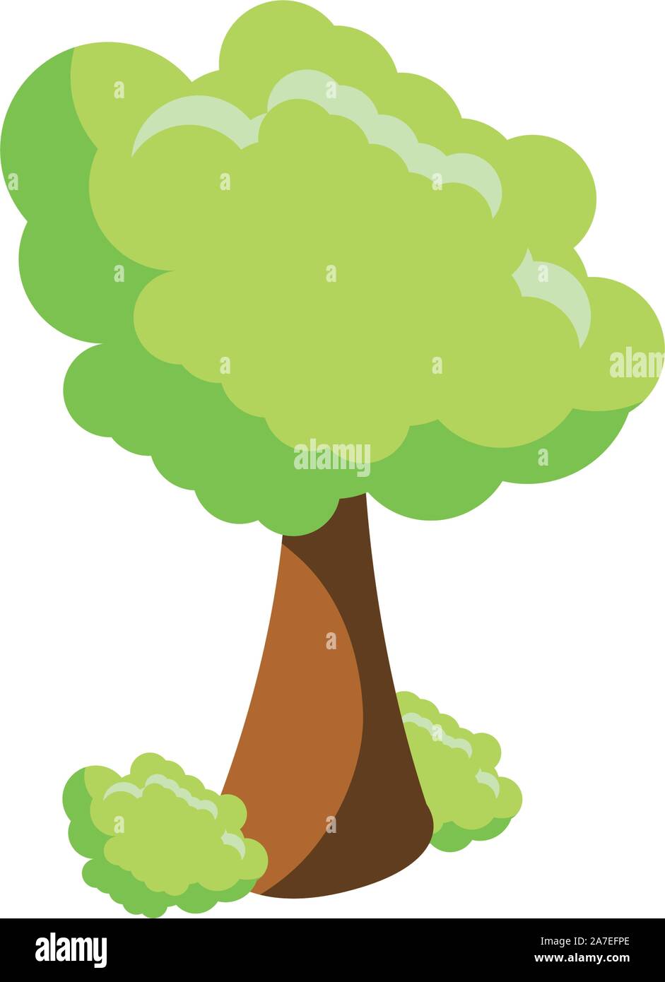 tree and plants on white background vector illustration design Stock ...