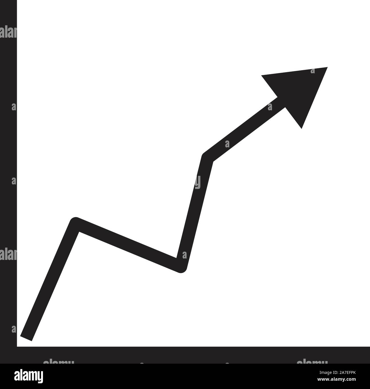 Graph Icon in trendy flat style isolated on grey background. Business ...