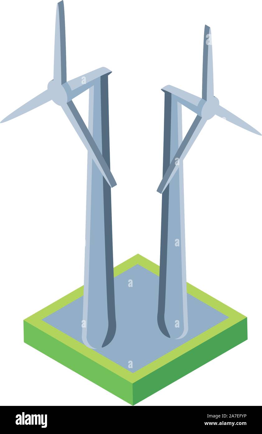 renewable energy turbine on white background vector illustration design ...