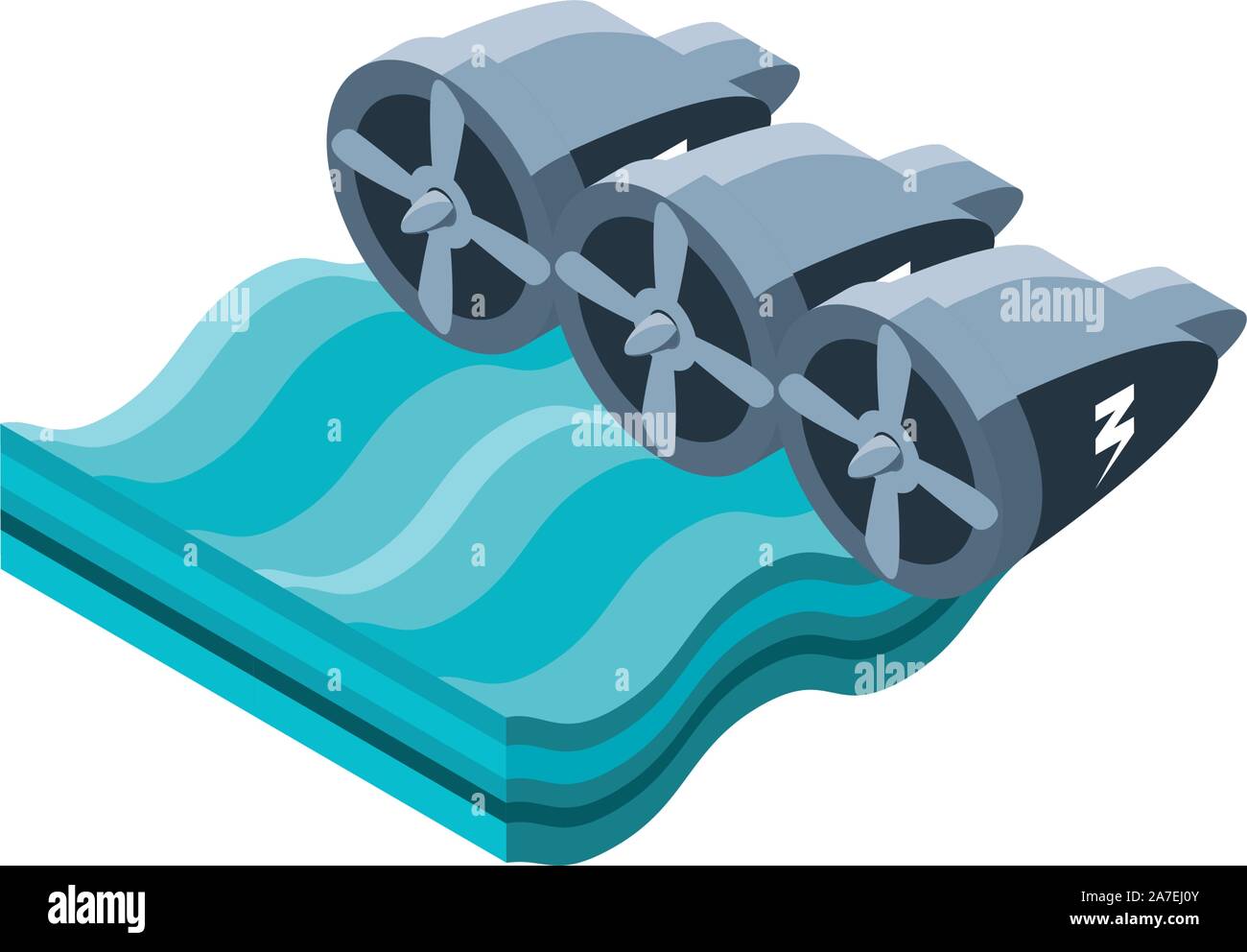 hydroelectric dam generating power and electricity with falling water