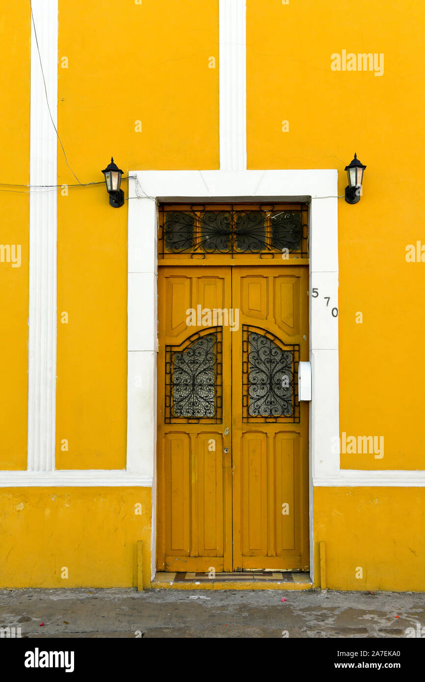 Entrance of a house, Merida, Mexico Stock Photo