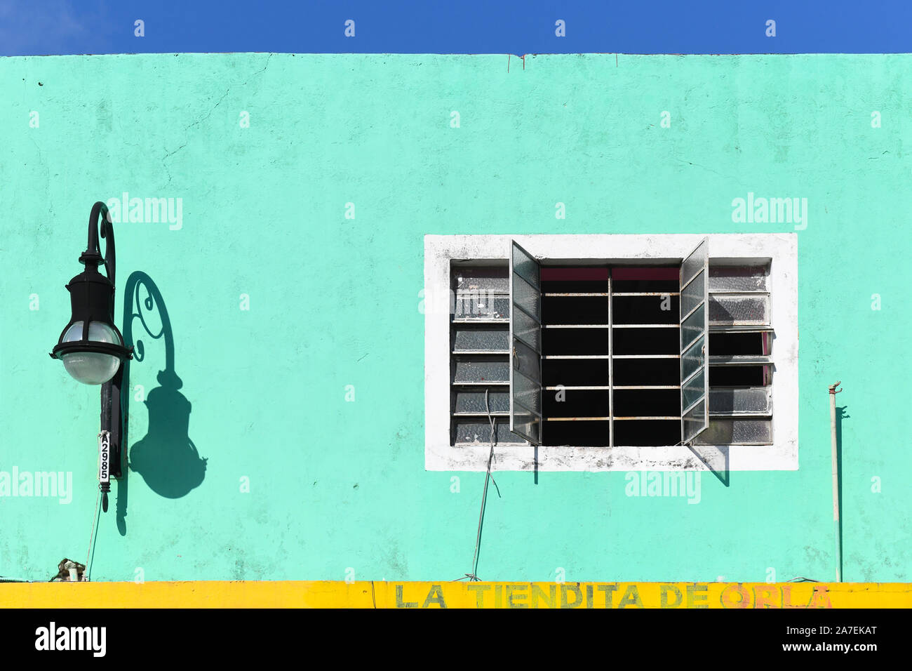 Detail of a facade, Merida, Mexico Stock Photo