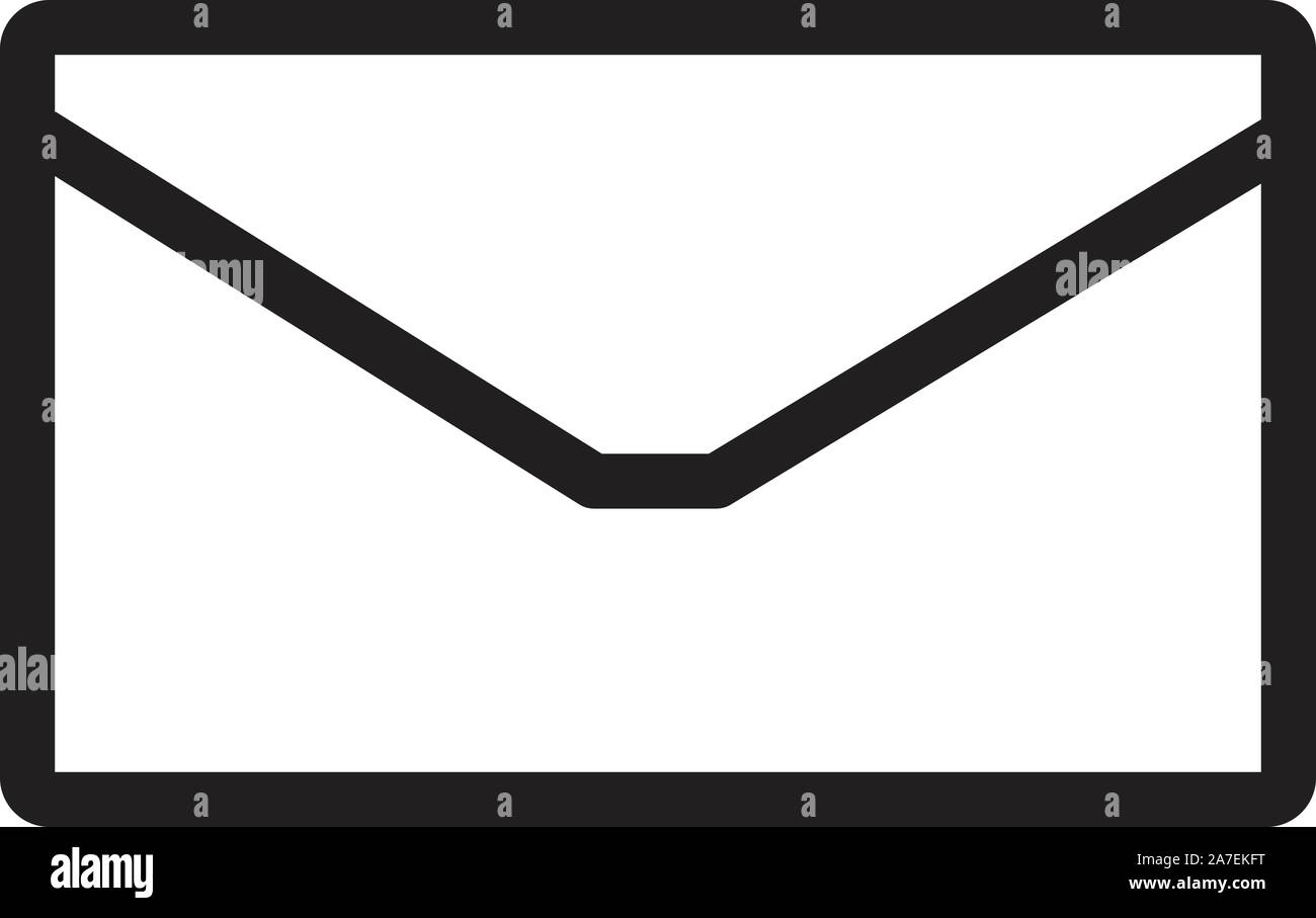 email icon on white background. mail sign. flat style. outline email