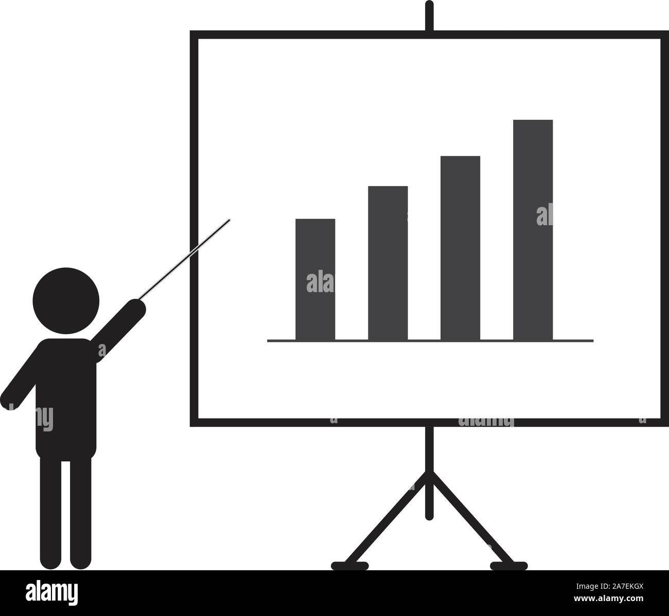 Training icon on transparent background. flat style. an presenting ...