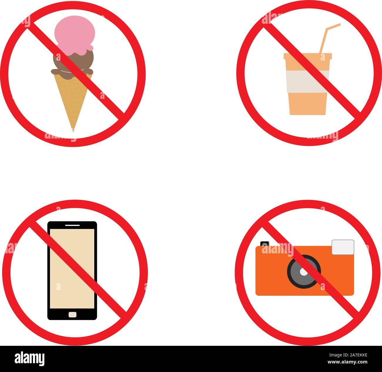 stop icon on white background. flat style. no food or drink icon for ...