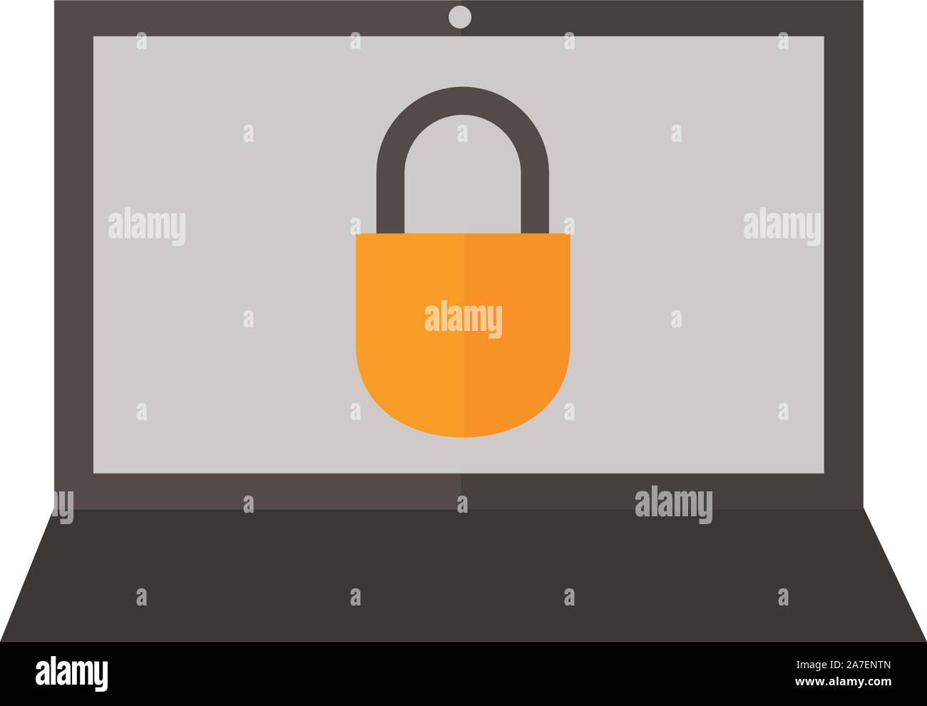 laptop of security system vector design Stock Vector Image & Art - Alamy