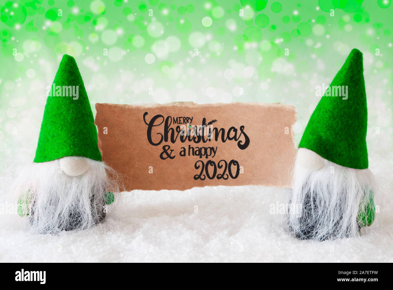 green santa claus hat