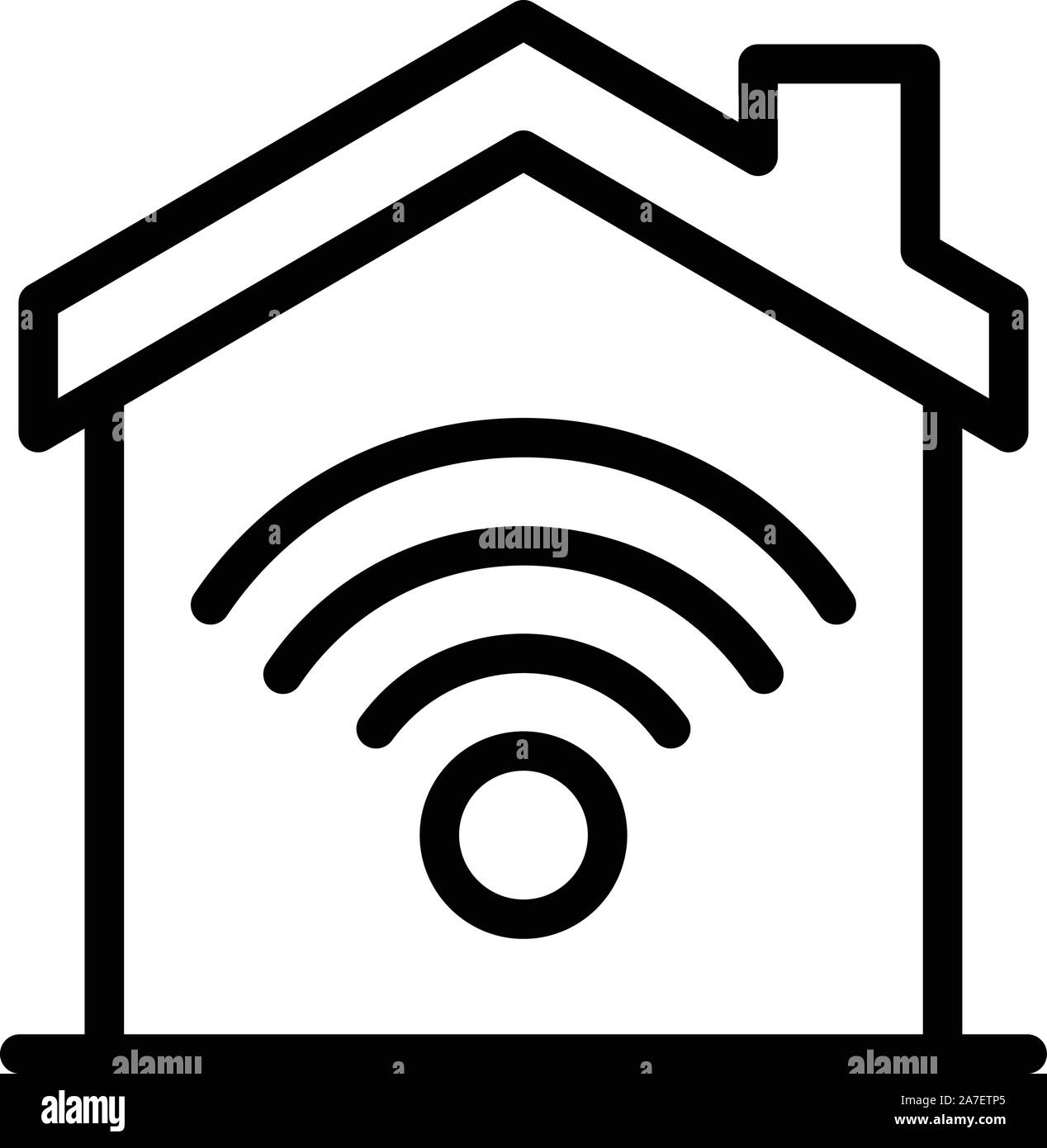 Modern smart home icon, outline style Stock Vector Image & Art - Alamy