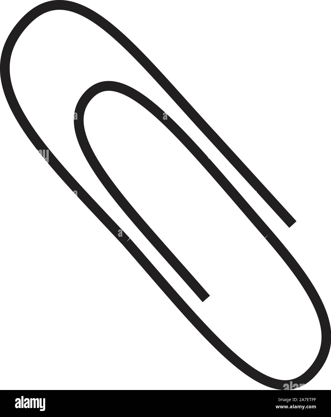 paper clip icon on white background. flat style. paper clip sign for