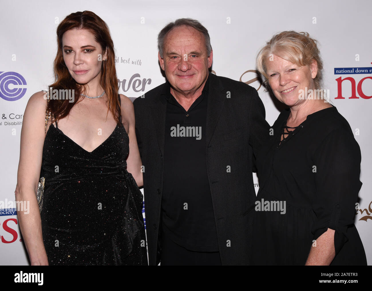 November 1, 2019, Van Nuys, California, USA: Paul Guilfoyle, Elina Madison and Linda Palmer attends the ''Turnover'' premiere at Regency Theater Van Nuys Plant 16. (Credit Image: © Billy Bennight/ZUMA Wire) Stock Photo