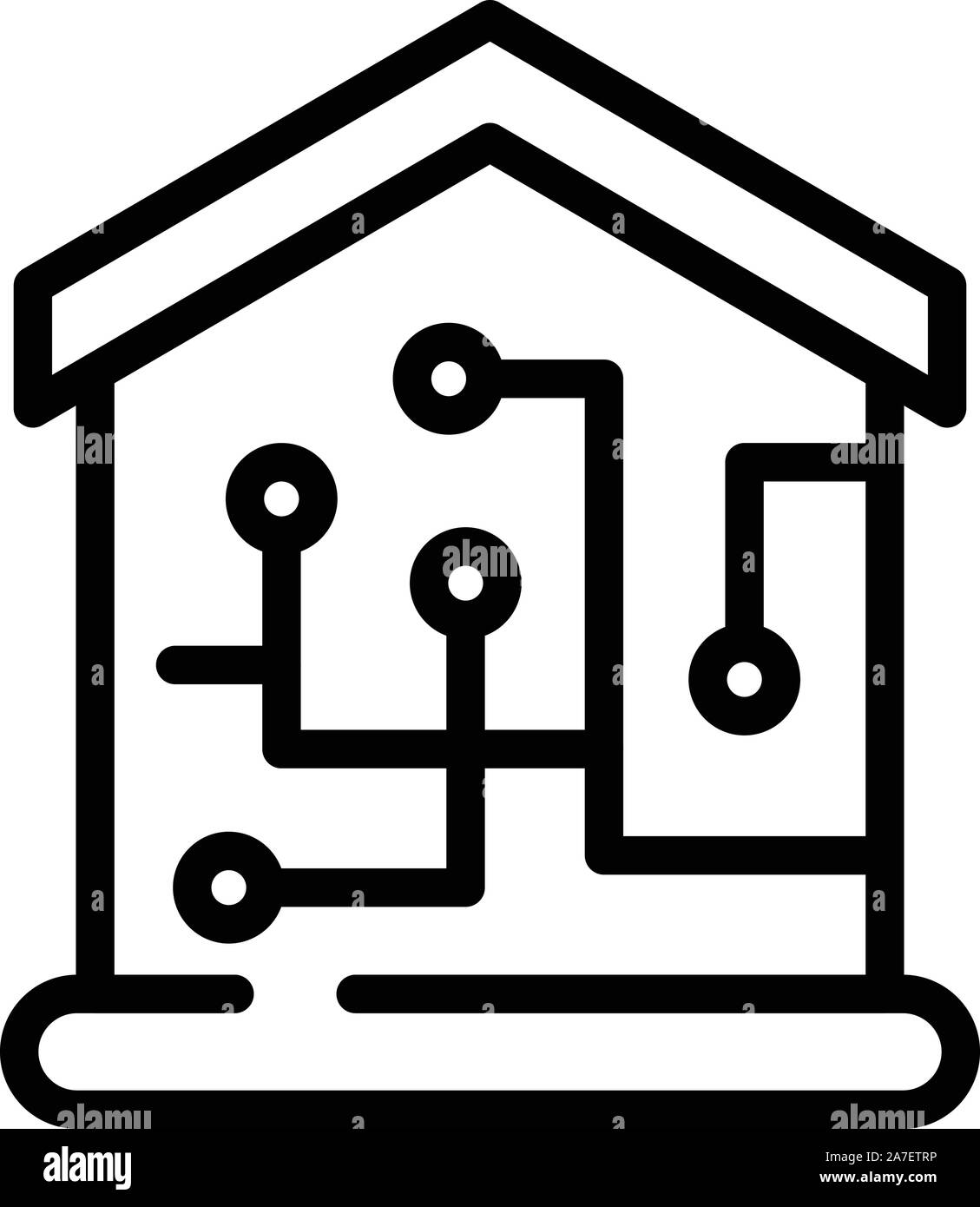 Smart home icon, outline style Stock Vector Image & Art - Alamy