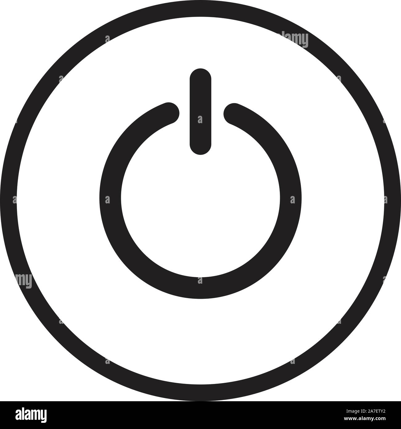power icon on white background. flat style. power button for your web site design, logo, app, UI. switch start sign. shut down button. Stock Vector