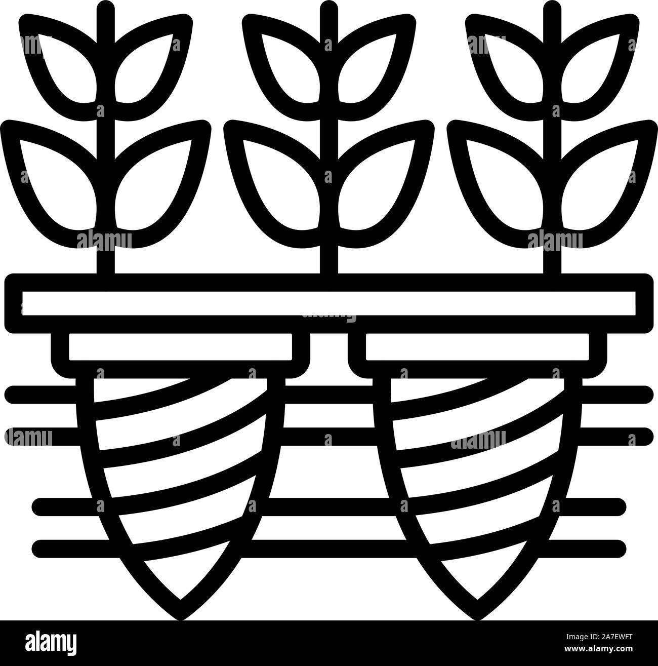 Plant seed icon, outline style Stock Vector