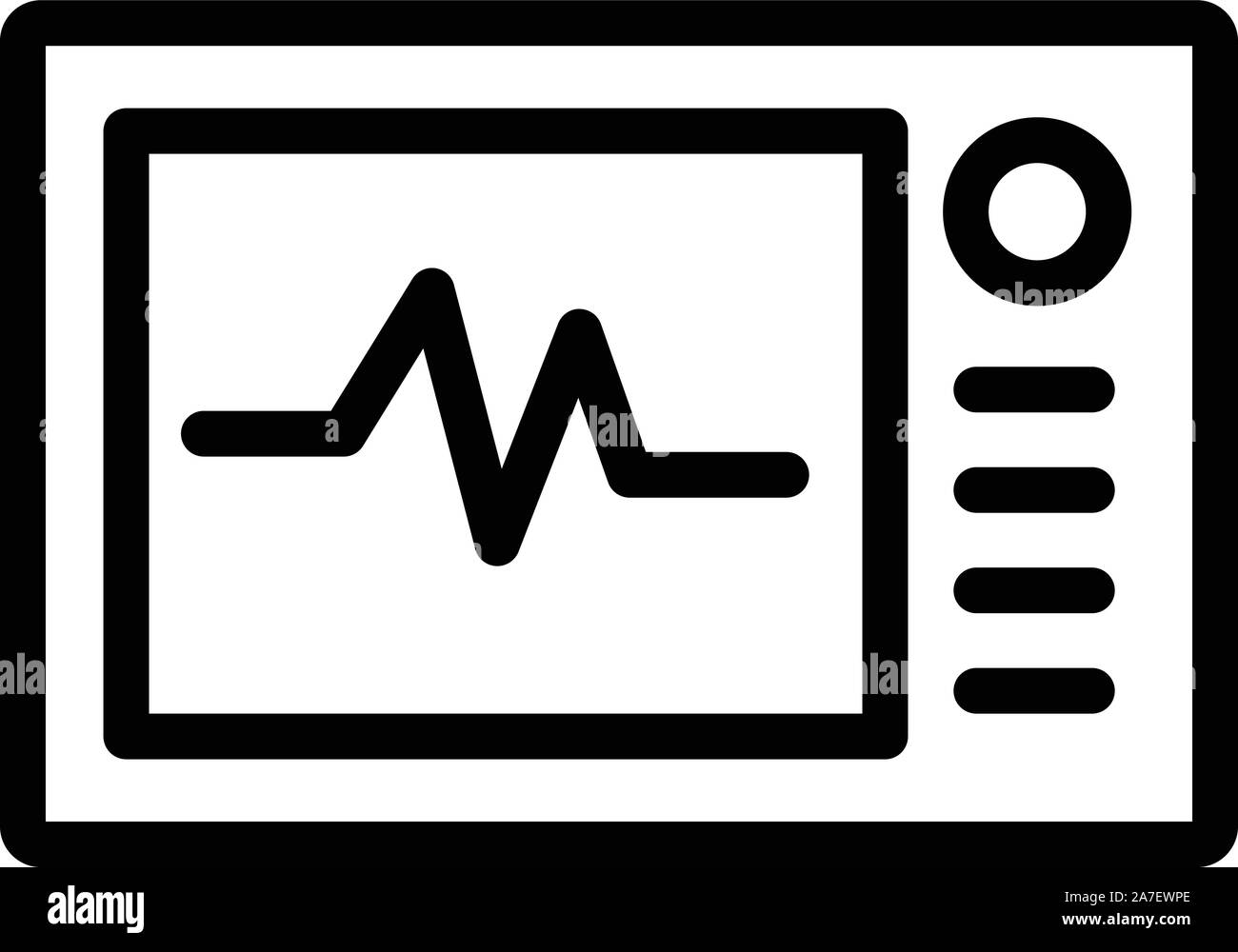 Heart rate monitor icon, outline style Stock Vector Image & Art - Alamy