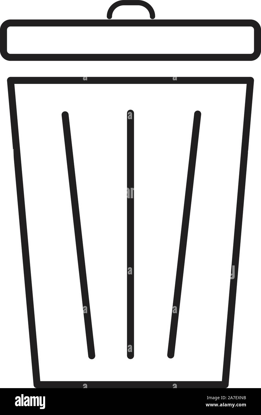 Trash icon on white background. flat style. bin icon for your web site ...