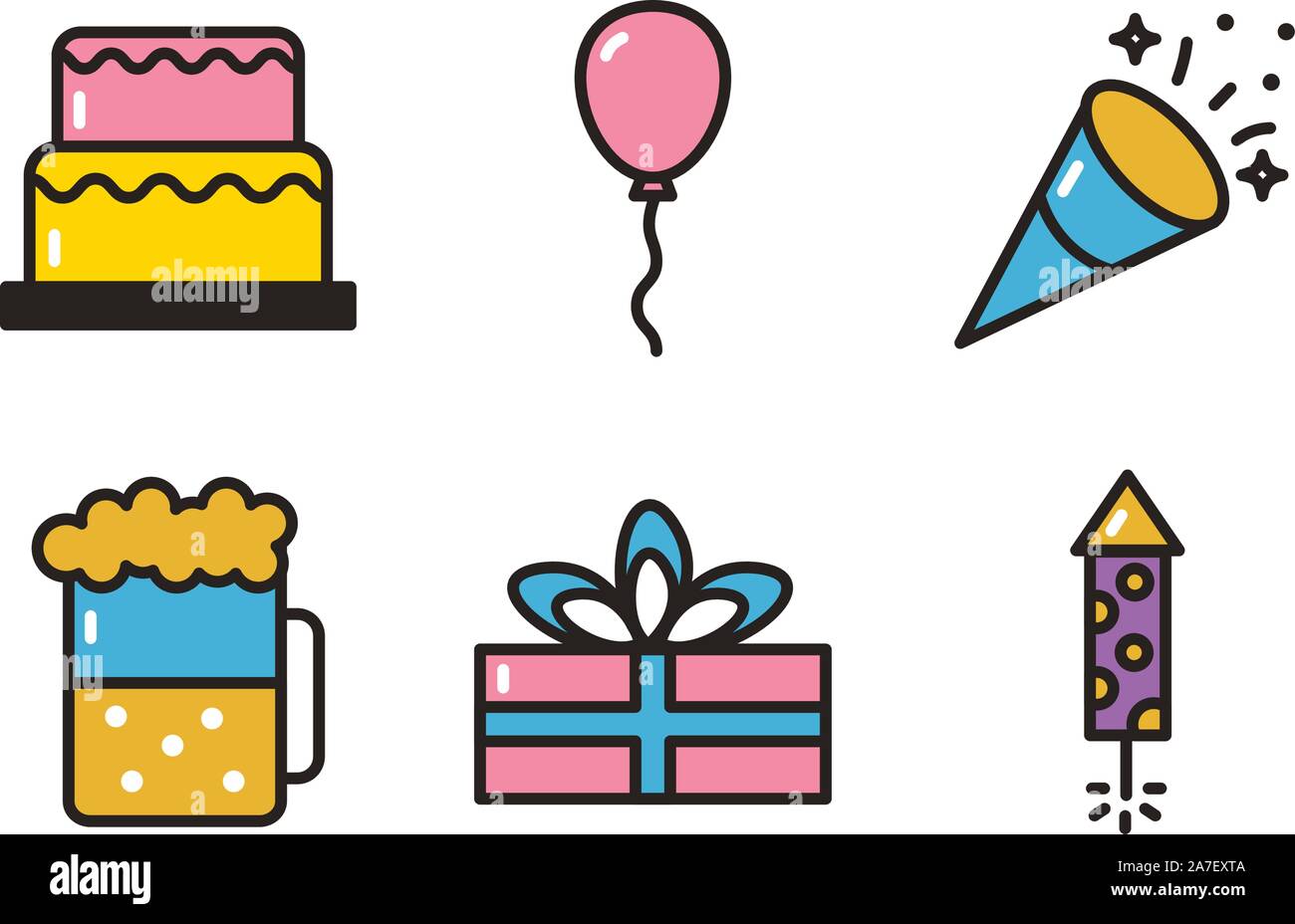 Isolated party icon set vector design Stock Vector