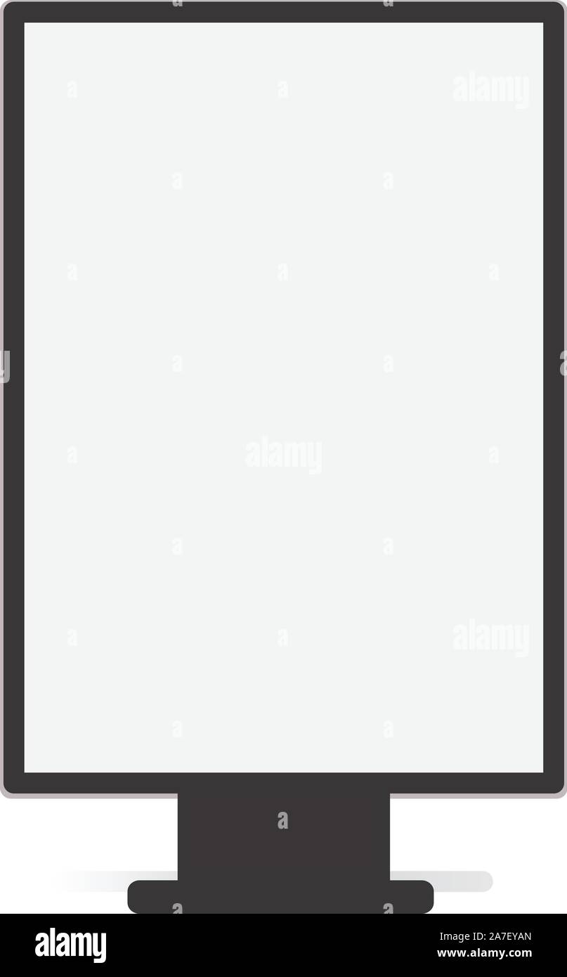 Realistic vector light box template on white background Stock Vector ...