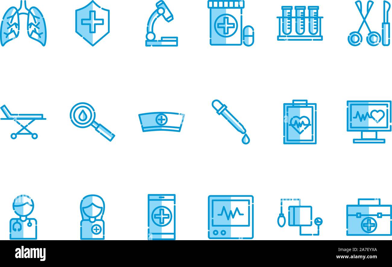 Isolated medical icon set vector design Stock Vector Image & Art - Alamy