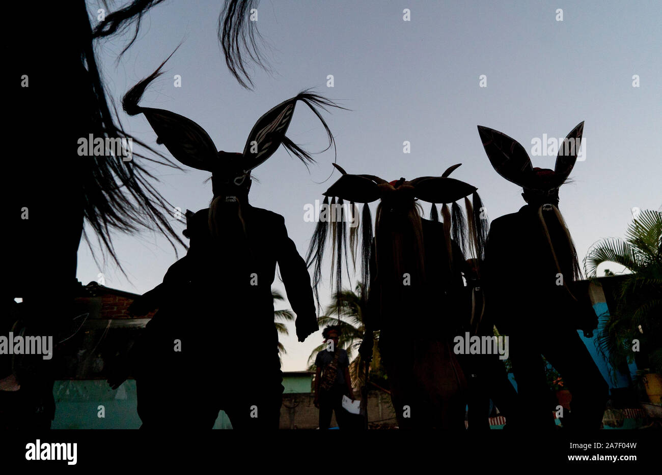 Cuajinicuilapa, Mexico. 01st Nov, 2019. Young people dance with
