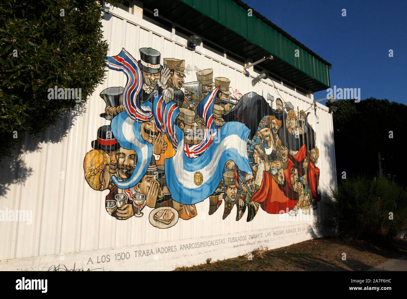 Memorial to the 1500 workers killed during the rural strikes 1921-22. Argentina. Stock Photo