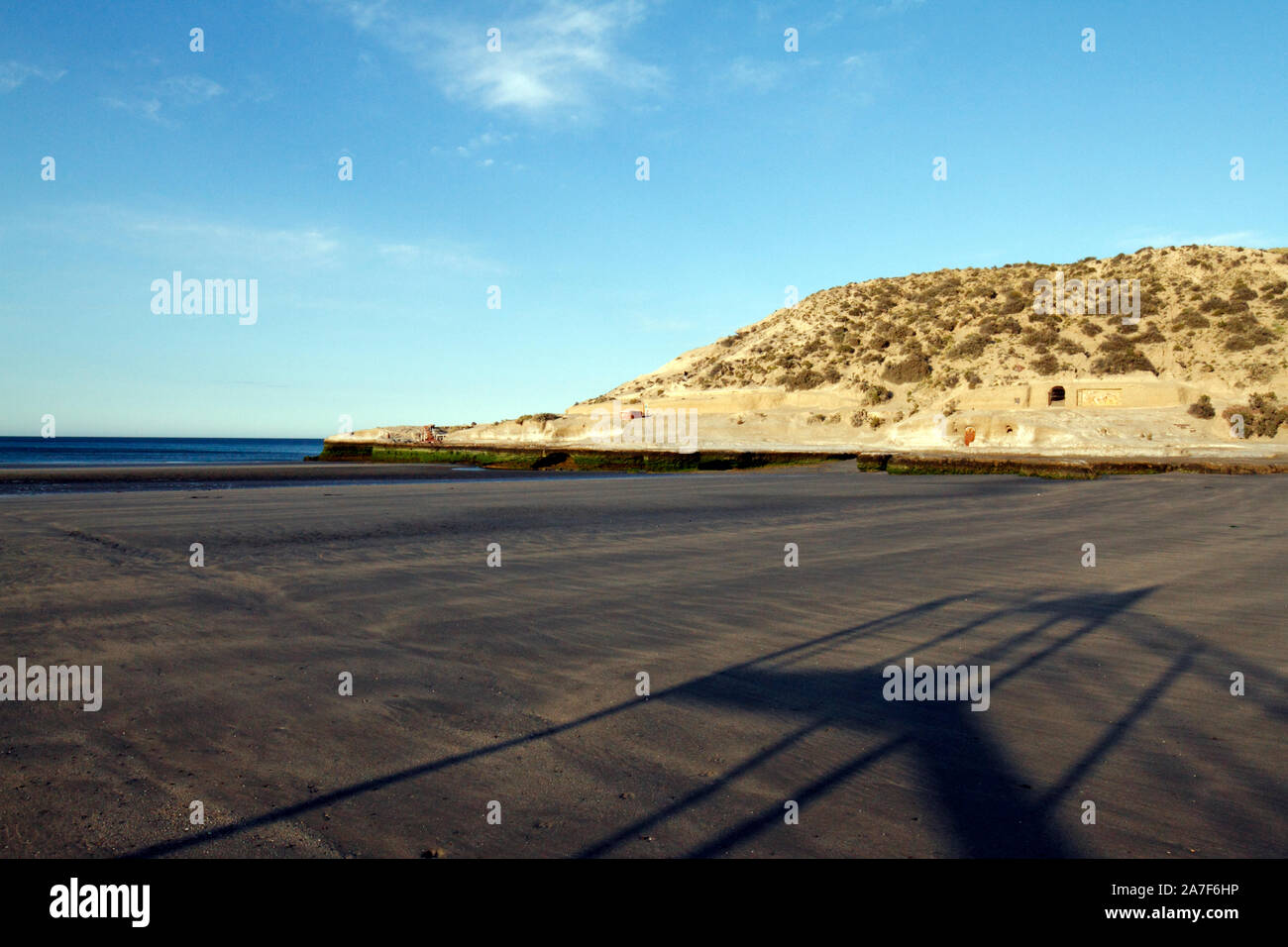 Mirador Lobería at Punta Piramides, Nature reserve at Peninsula Valdes, Chubut, Patagonia, Argentina. Stock Photo