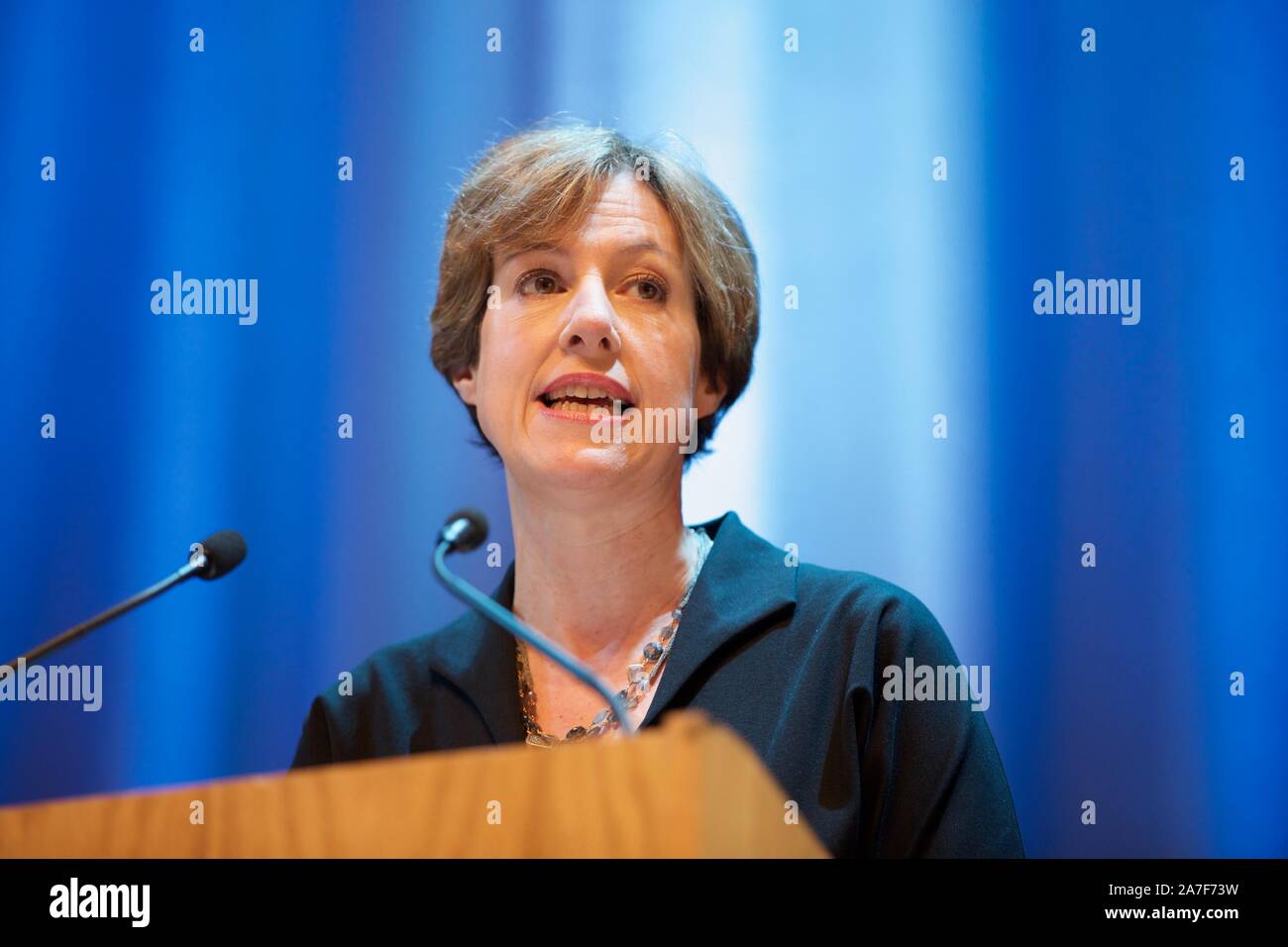 Edinburgh, UK, 22nd May 2019:  Karen Betts, chief executive, Scotch Whisky Association, at its annual members' day. Credit: TERRY MURDEN / ALAMY Stock Photo