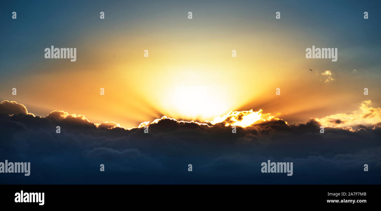 Cloudy sky sunrise view hi-res stock photography and images - Alamy